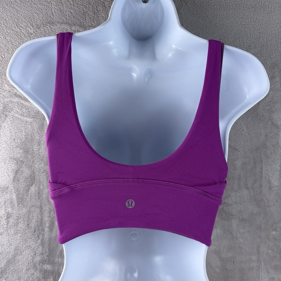 Lululemon Bra Womens Size 2 Purple Energy Yoga Workout Training Gym Chic - Picture 2 of 5